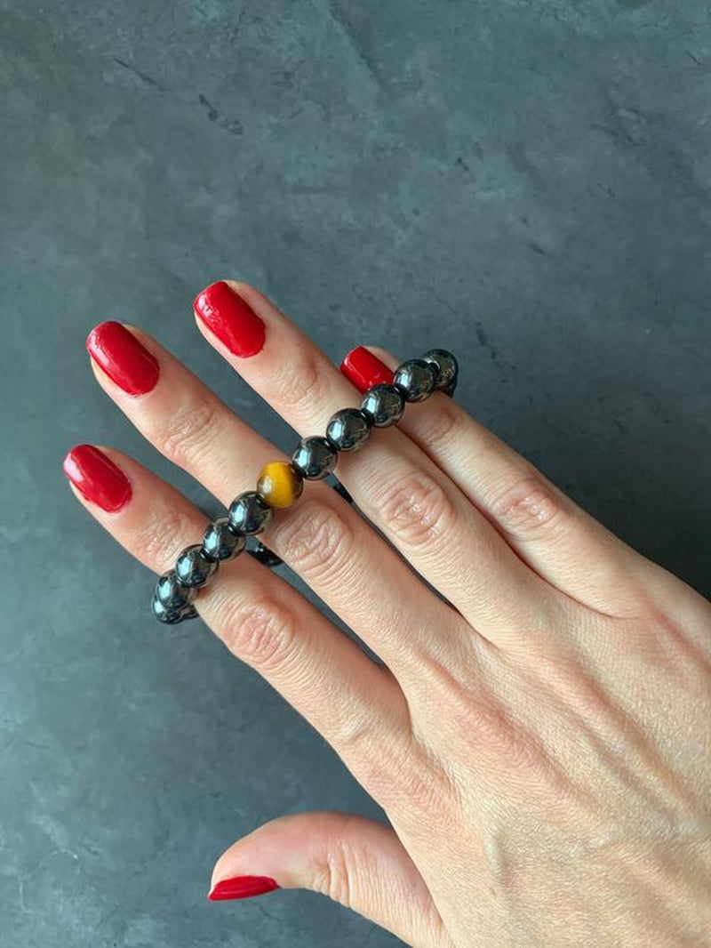 ANTI-ANXIETY & ANTI-STRESS -Tiger'S Eye & Hematite Bracelet
