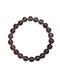 Brown beaded bracelet on a white background