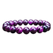Purple beaded bracelet on a white background